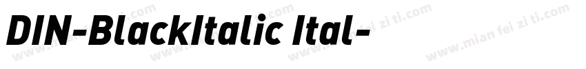 DIN-BlackItalic Ital字体转换